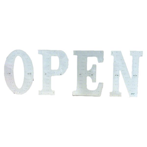 Business Image Led Sign White (OPEN)