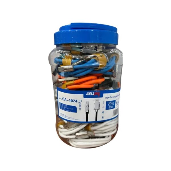 Celljax USB to Type-C Heavyduty Cable 36ct Jar