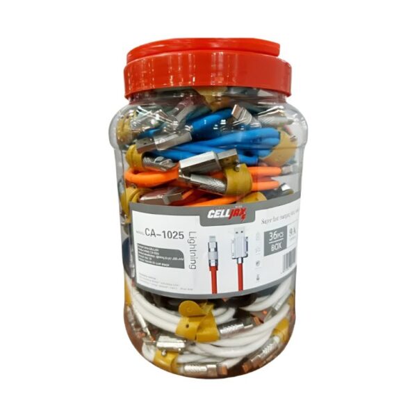 Celljax USB to I-Phone Heavyduty Cable 36ct Jar
