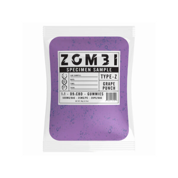 Zombi D9/CBD 500mg Gummies 20ct